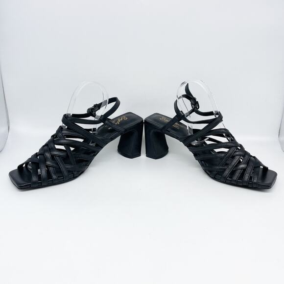 Seychelles Women's Charter Strappy Sandals Block Heel Square Toe Black Size 9 - Picture 6 of 12